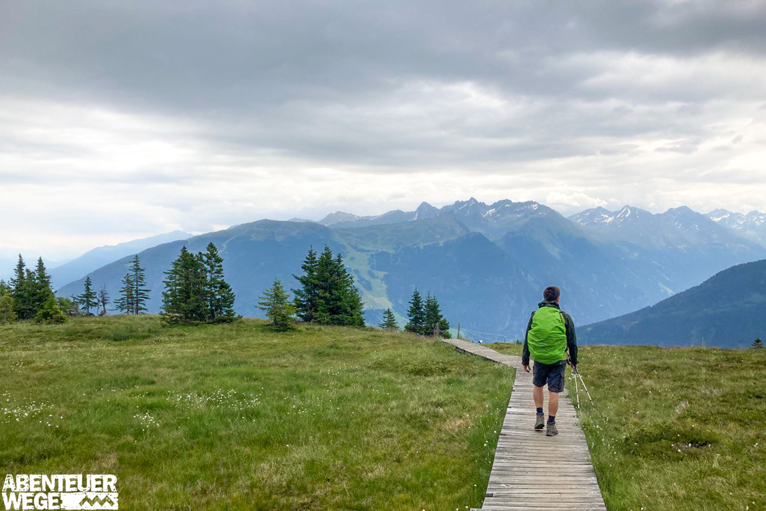 Wanderer auf der Alpenüberquerung