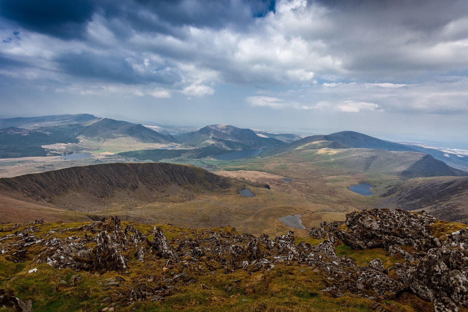 Ausblick auf die Berglandschaft in Wales